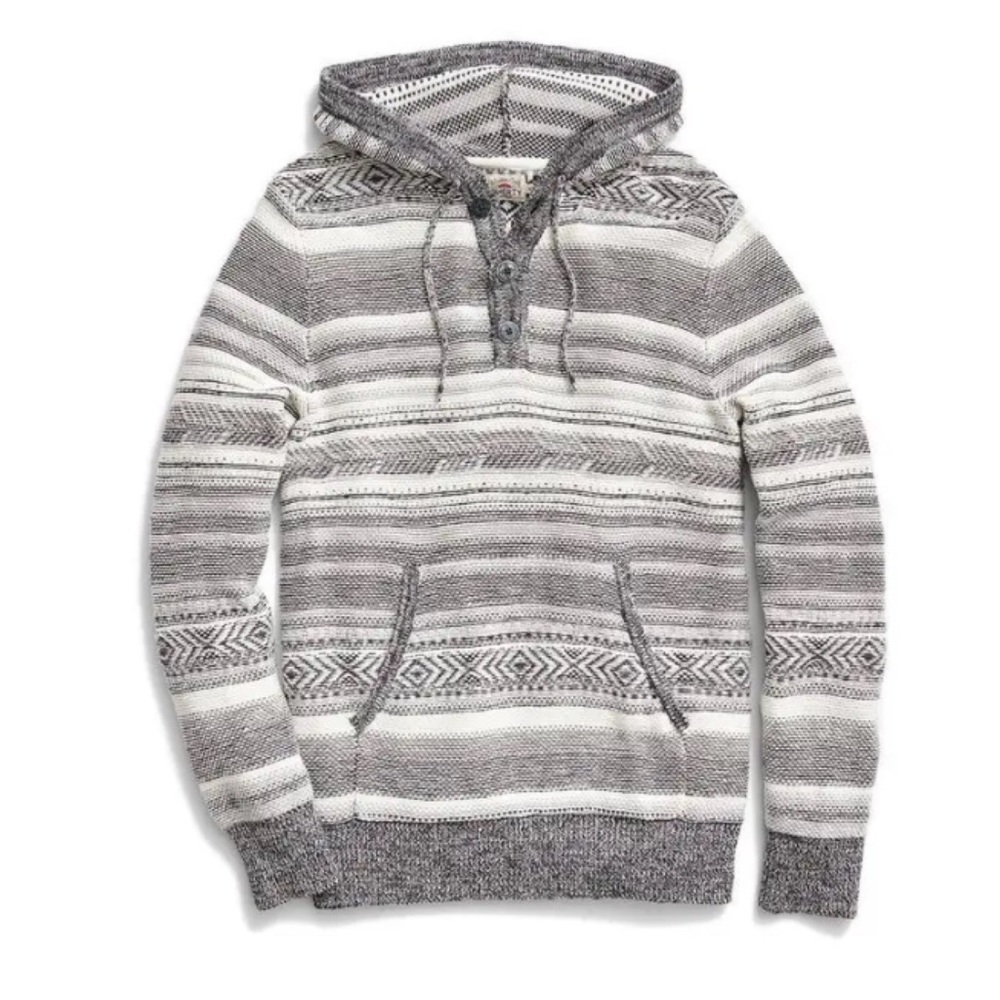 Faherty Cove Sweater Poncho Grey Sierra Paradise